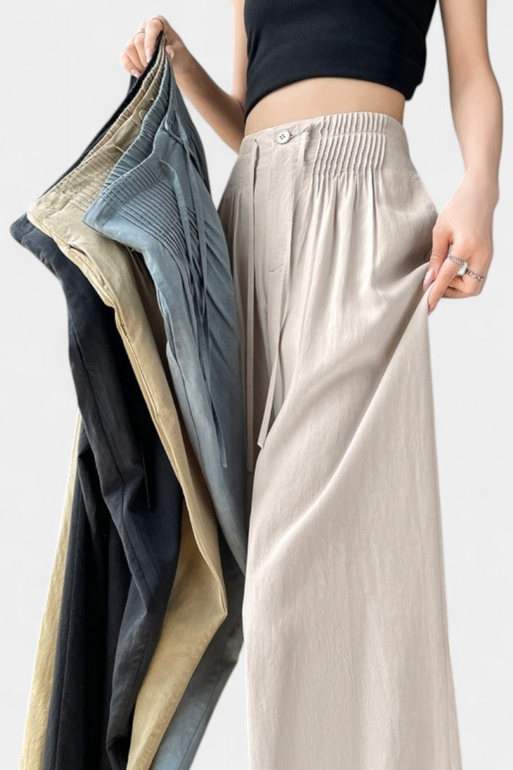 AMIRA | Pantalón de cintura alta y pierna ancha