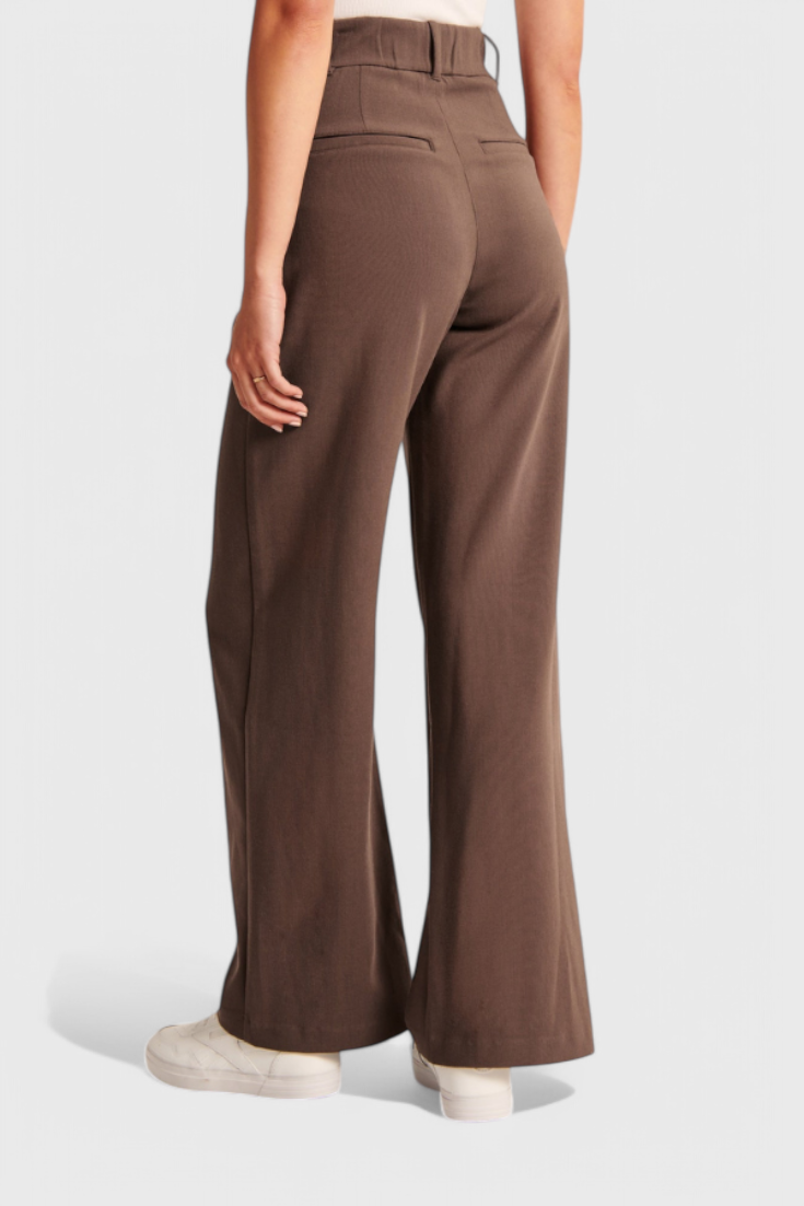 LEONOR | Pantalón recto de cintura alta y elástico