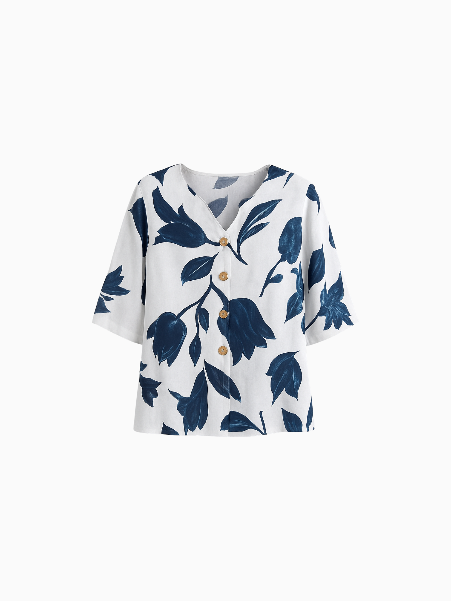 CAMIL | Camisa estampada con cuello en V